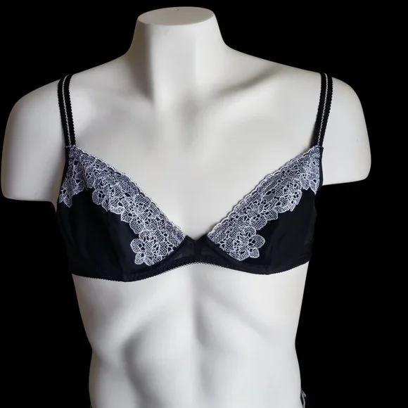 DKNY Black & White Lace Bra – Size 36B - Picture 4 of 13